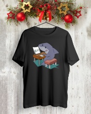 Funny Shark Music Note Tshirt Classic T-Shirt lifestyle-holiday-crewneck-front-2