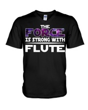 FUNNY DESIGN FOR FLUTE PLAYERS V-Neck T-Shirt thumbnail