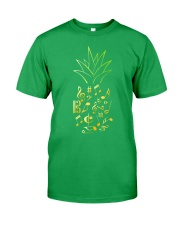 Pineapple Music Notes Musician Classic T-Shirt front