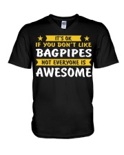 FUNNY BAGPIPES TSHIRT FOR PIPER PIPE BAND V-Neck T-Shirt thumbnail