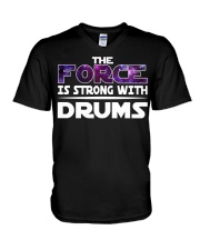 FUNNY DRUM DRUMS TSHIRT FOR DRUMMER V-Neck T-Shirt thumbnail