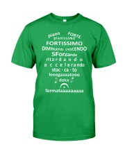 FUNNY MUSIC THEORY TSHIRT FORTE PIANISSIMO Classic T-Shirt front