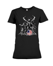 FUNNY DRUM DRUMS TSHIRT FOR DRUMMER Premium Fit Ladies Tee thumbnail