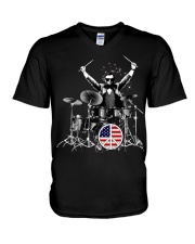FUNNY DRUM DRUMS TSHIRT FOR DRUMMER V-Neck T-Shirt thumbnail