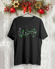 IRISH SHAMROCK MUSIC NOTE TSHIRT - TREBLE VERSION Classic T-Shirt lifestyle-holiday-crewneck-front-2