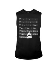 Funny Shark background music bass clef t-shirt Sleeveless Tee thumbnail