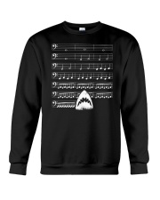 Funny Shark background music bass clef t-shirt Crewneck Sweatshirt thumbnail