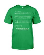 FUNNY MUSIC THEORY TSHIRT - BABY SHARK SHEET Classic T-Shirt front