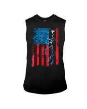 American flag with Electrician TShirts Sleeveless Tee thumbnail