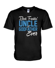 Best Freakin Uncle And Godfather Ever Father's Day V-Neck T-Shirt thumbnail