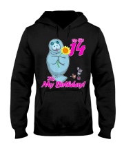 14 Years Old Manatee Sunflower It's Hooded Sweatshirt thumbnail