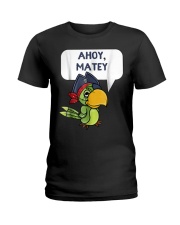 Ahoy Matey Cute Pirate Parro Ladies T-Shirt thumbnail