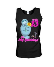 13 Years Old Manatee Sunflower It's Unisex Tank thumbnail