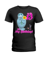 13 Years Old Manatee Sunflower It's Ladies T-Shirt thumbnail