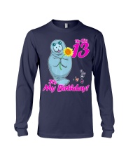 13 Years Old Manatee Sunflower It's Long Sleeve Tee front