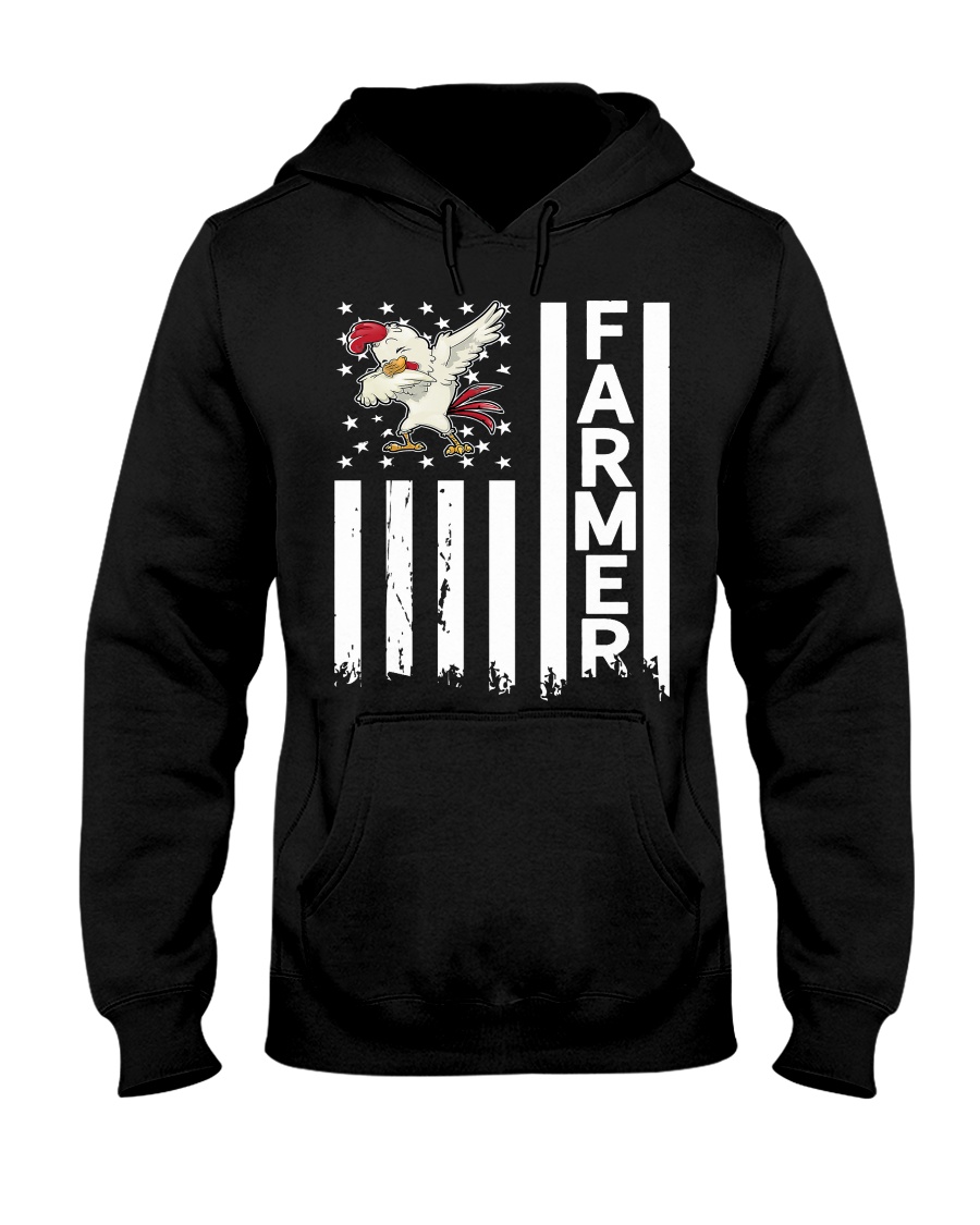 Farmer USA Flag Farming Apparel Gift Tshirt Hooded Sweatshirt