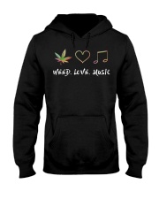 Weed Love Music Hooded Sweatshirt front