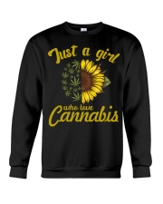 Just A Girl Who Loves Cannabis Crewneck Sweatshirt thumbnail