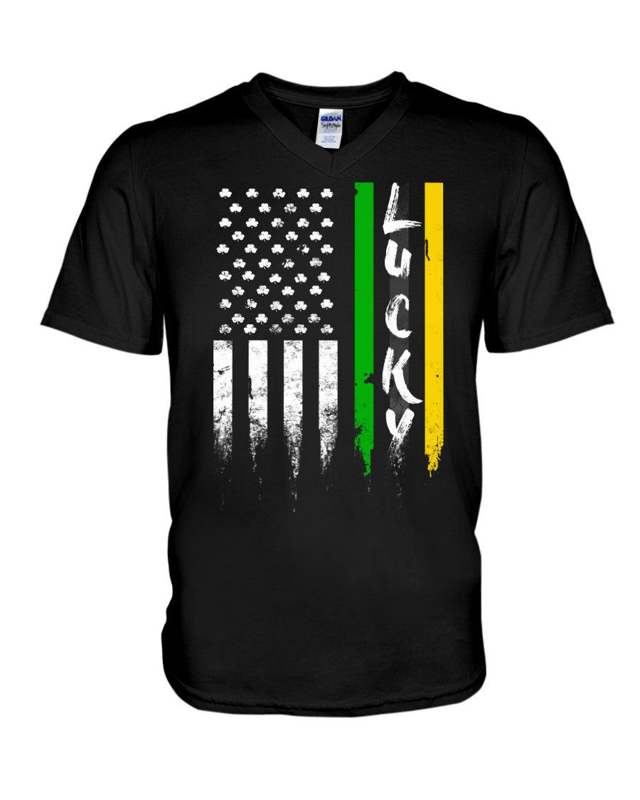 lucky patrick day Tshirt V-Neck T-Shirt