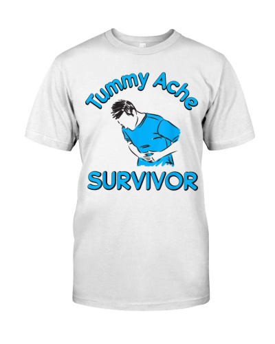 Vintage Tummy Ache Survivor Stomachache IBS Funny Men Women 