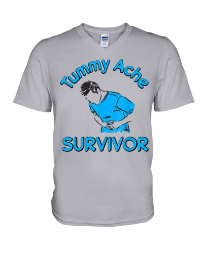 Vintage Tummy Ache Survivor Stomachache IBS Funny Men Women 