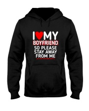 I Love My Boyfriend Funny Gift for Girlfriend Hooded Sweatshirt tile