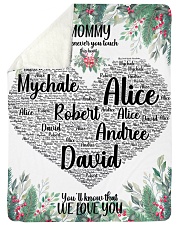 CUSTOM NAME- MOMMY WHENEVER YOU TOUCH THIS HEART Large Sherpa Fleece Blanket - 60" x 80" thumbnail