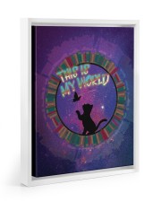 CAT LOVERS STICKER 1 Floating Framed Canvas Prints White tile