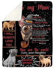 TO MY MOM CUSTOM NAME - DOG LOVER Large Sherpa Fleece Blanket - 60" x 80" thumbnail