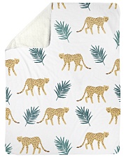 ALL ABOUT LEOPARDS Sherpa Fleece Blanket tile