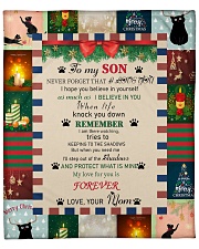 TO MY SON FROM MOM CAT LOVER Fleece Blanket tile
