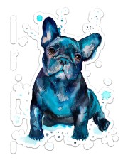 FRENCH BULLDOG 2 Sticker tile