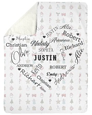 CUSTOM FAMILY NAME - XMAS 2020 -2 Large Sherpa Fleece Blanket - 60" x 80" thumbnail