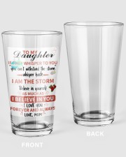 XMAS GIFT TO DAUGHTER FROM MOM Pint Glass tile