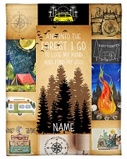 CAMPING CUSTOM NAME Fleece Blanket tile