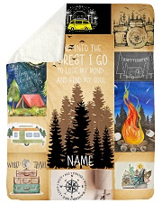 CAMPING CUSTOM NAME Sherpa Fleece Blanket tile