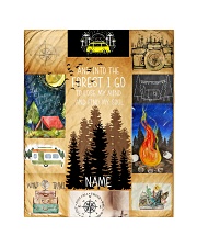 CAMPING CUSTOM NAME Quilt 40"x50" - Baby front