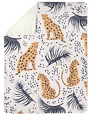 ALL ABOUT LEOPARDS Sherpa Fleece Blanket tile