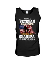 BEING A VETERAN IS AN HONOR GRANDPA IS PRICELESS Unisex Tank thumbnail
