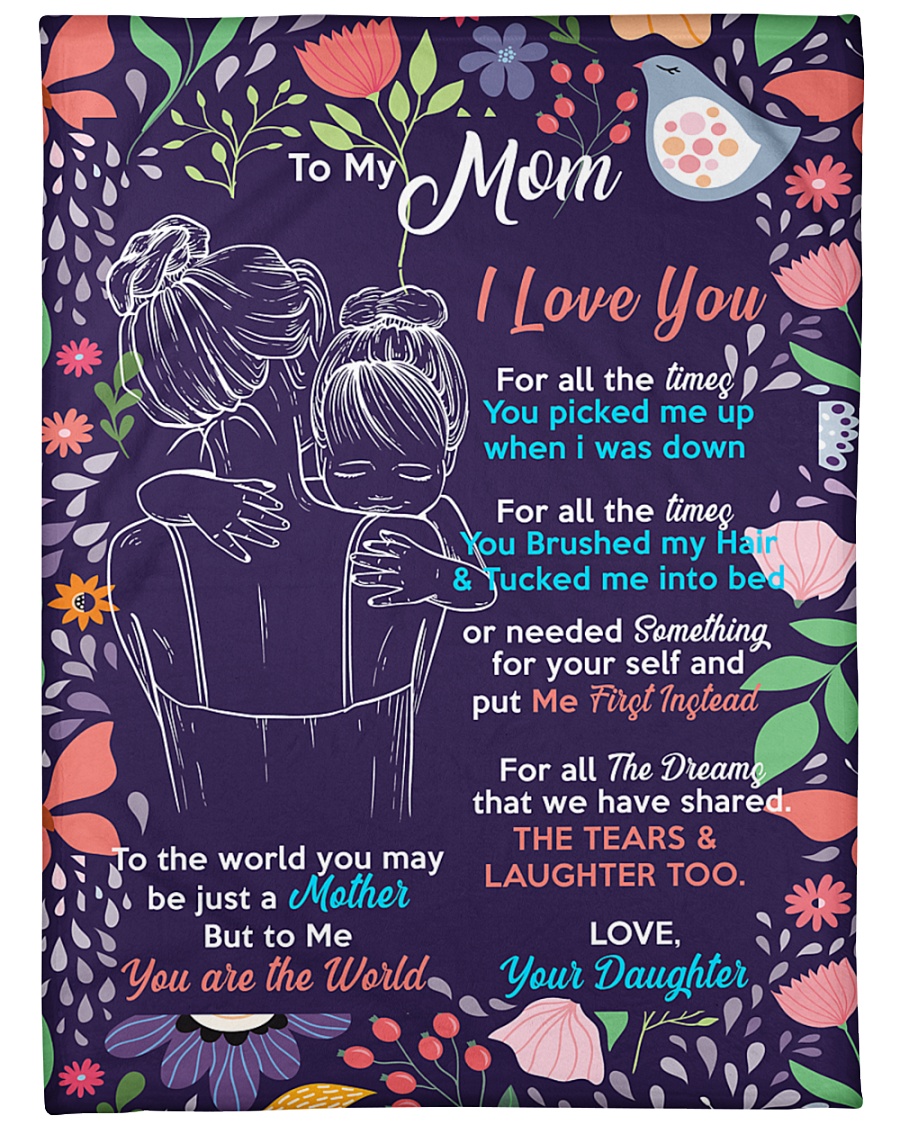 To my Mom - Large Fleece Blanket - 60" x 80"
