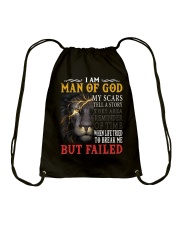 I Am Man Of God Drawstring Bag tile