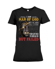 I Am Man Of God Premium Fit Ladies Tee tile