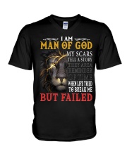 I Am Man Of God V-Neck T-Shirt tile