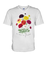 Flowers V-Neck T-Shirt tile