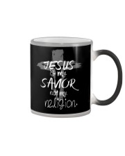 Jesus is my Savior NOT my Religion Color Changing Mug tile