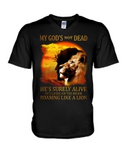 My God's not dead V-Neck T-Shirt tile