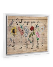 God Say You Are Floating Framed Canvas Prints White tile
