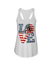 LOVE 3 Ladies Flowy Tank tile