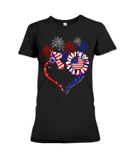 GOD BLESS AMERICA Premium Fit Ladies Tee tile