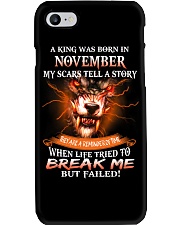A King Was Born In November Phone Case tile
